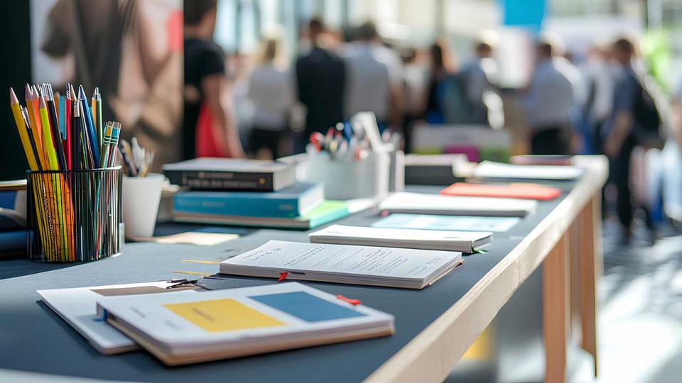 Tisch mit Materialien