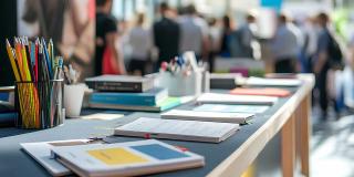 Tisch mit Materialien